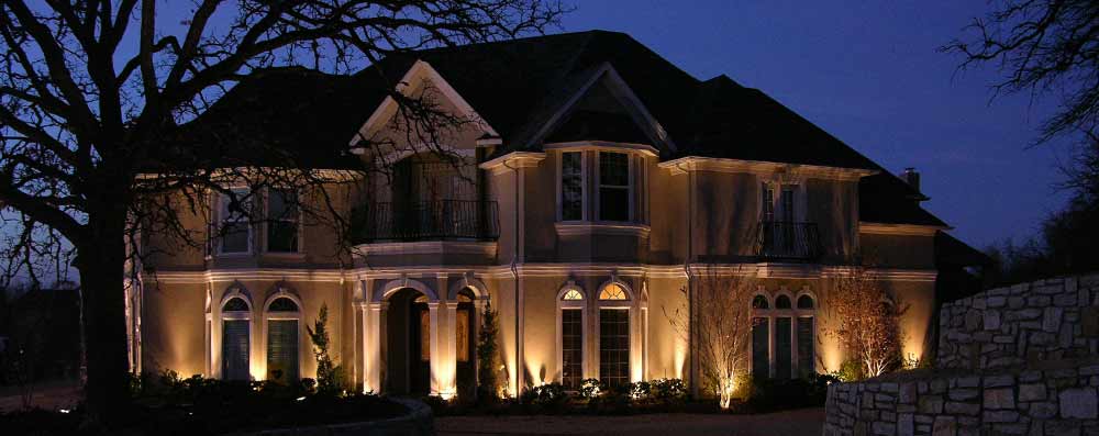 Kichler Lighting illuminates a beautiful 2-story home