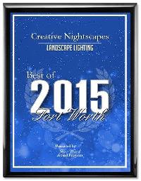 Landscape Lighting Best of 2015 Fort Worth Award
