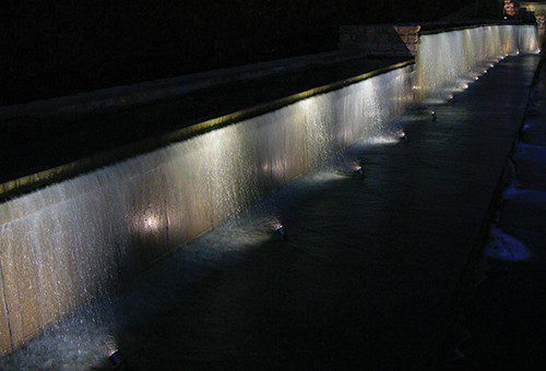 A Waterfall at night