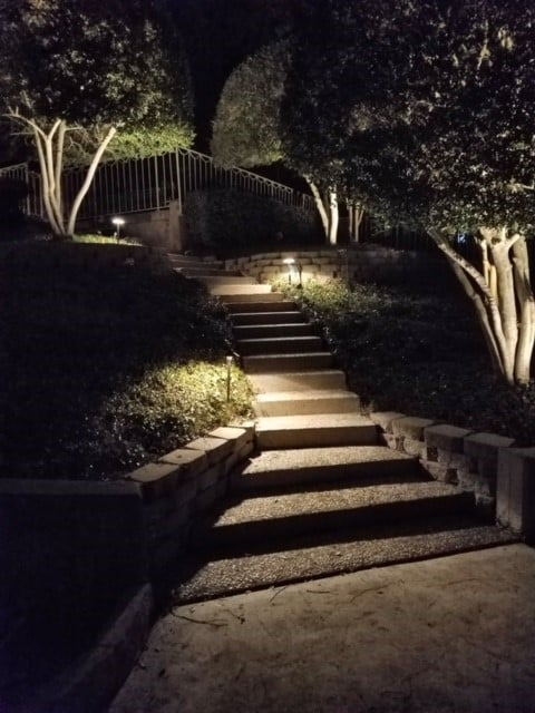 Illuminated stairs