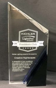 2019 Kichler Award for Lighting Contractor